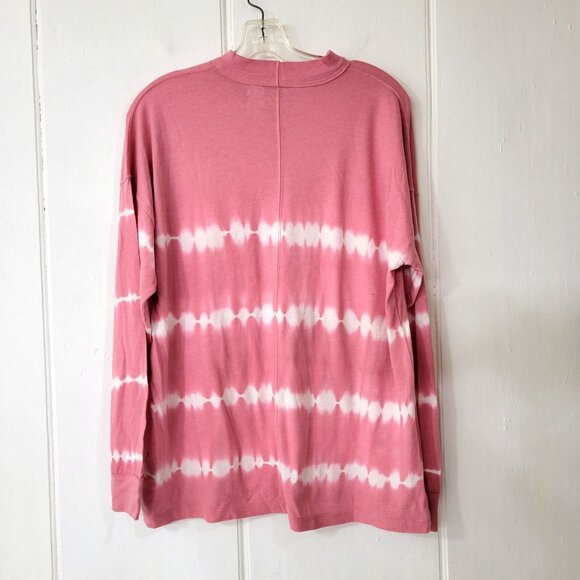 Pink Victoria's Secret Tie Dye Long Sleeve Mock Neck Jersey T Shirt - Picture 3 of 5